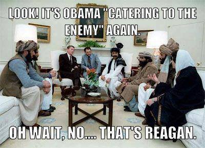 carlboygenius:Know Your HistoryRonald Reagan hosted the Taliban, the Islamic mujahideen, IN the Whit