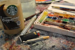 barefootpoets:  Morning watercolor session