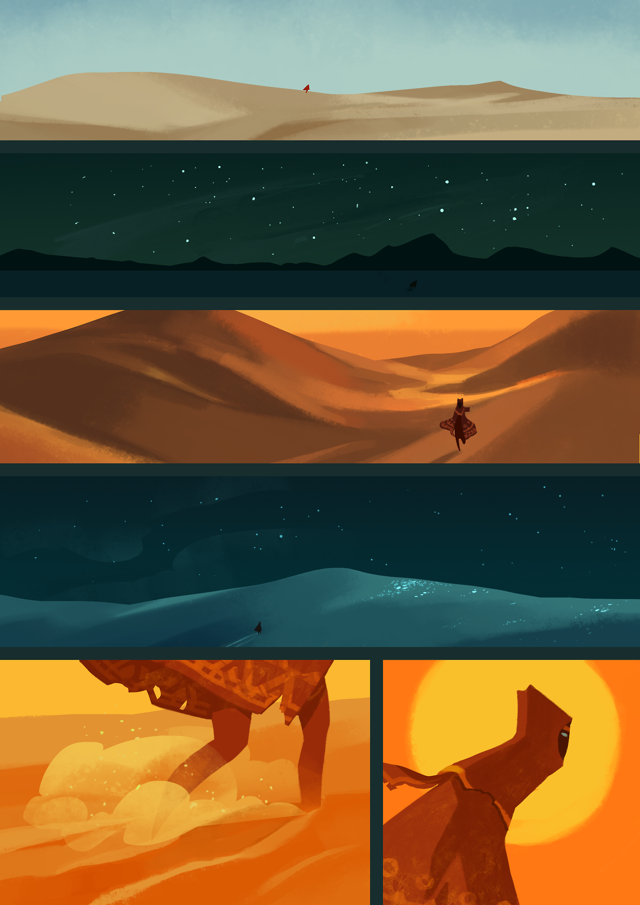 aravshetikolava: A Journey comic about a wayfarer who turned away from the mountain.