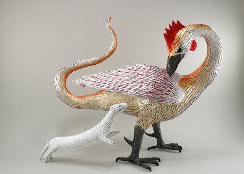 itscolossal:Fantastical Creatures From Illuminated Manuscripts Recreated as Piñatas by Roberto Benav