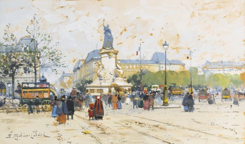 Eugène Galien-Laloue - La place de la République