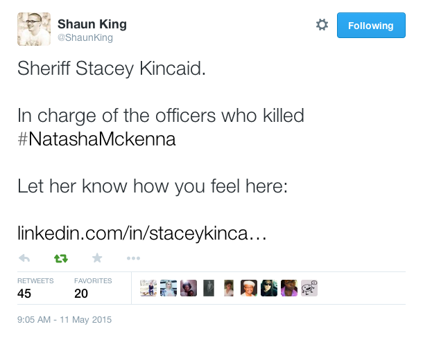 justice4mikebrown:  Fairfax County, VANatasha McKenna was fully restrained when 6