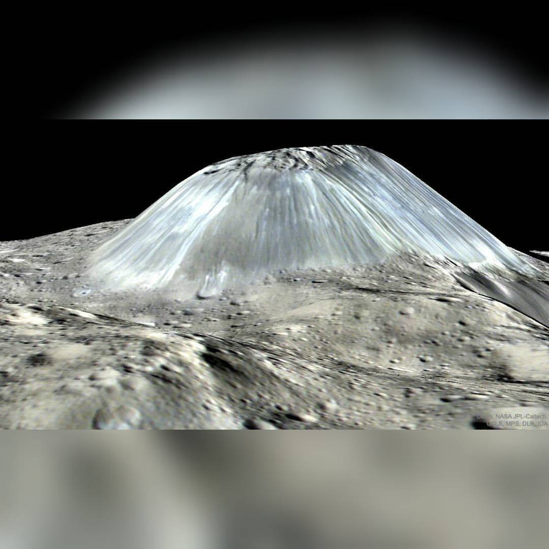 Unusual Mountain Ahuna Mons on Asteroid Ceres #nasa #apod #jpl #caltech #ucla #mps