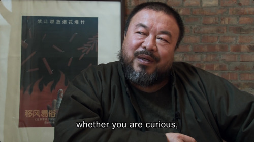 arabellesicardi: If you are feeling sads, I think Ai WeiWei: Never Sorry is a good movie to watch fo