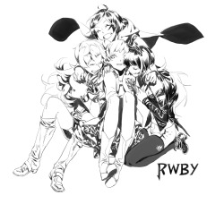 therwbysassoverload:  Team RWBYsketch about