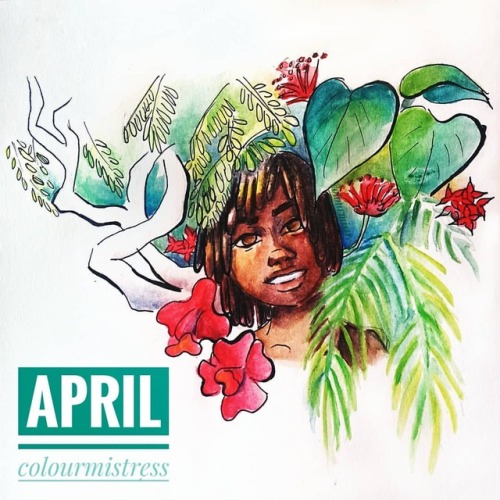 Happy April ❤#art #artoftheday #artwork #April #ariesseason #blackwomenartists #caribbeanartists #ca