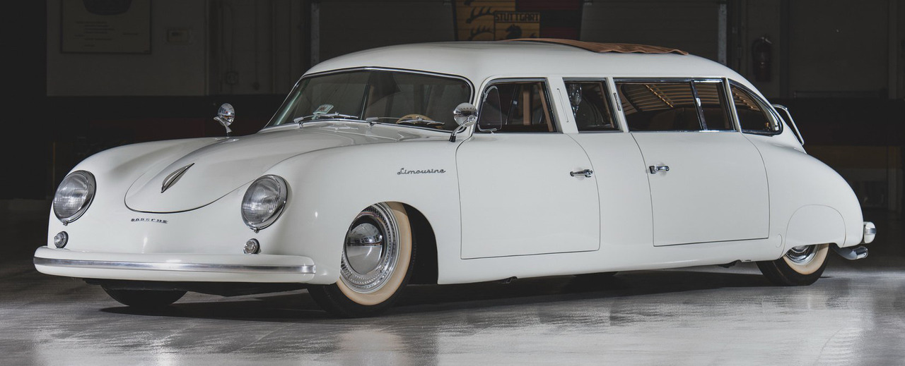 carsthatnevermadeitetc:  Porsche 356 Limousine, 1953. A one-off customised stretch