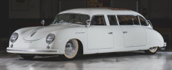 carsthatnevermadeitetc:  Porsche 356 Limousine, 1953. A one-off customised stretch 356 is to be auctioned by RM Sotheby’s at their Taj Ma Garaj sale of September 28. The car was coachbuilt by Don Boeke of Egyptian Custom Body in Dayton, Ohio.auction