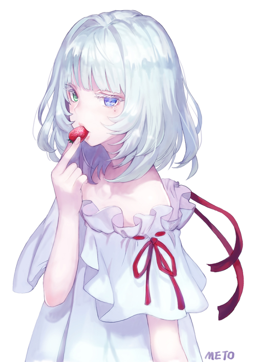 leafunia:  真っ白のアルビノ楓さん | METO (メト) [pixiv]※Permission was granted by the artist to upload their work