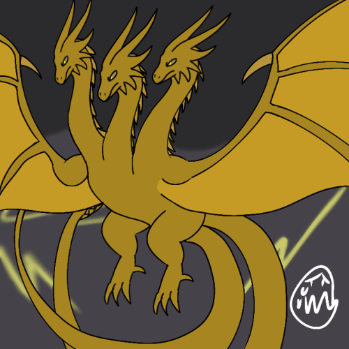 The One Who Is Many..... King Ghidorah! His Design Is Cool But Godzilla Is Better