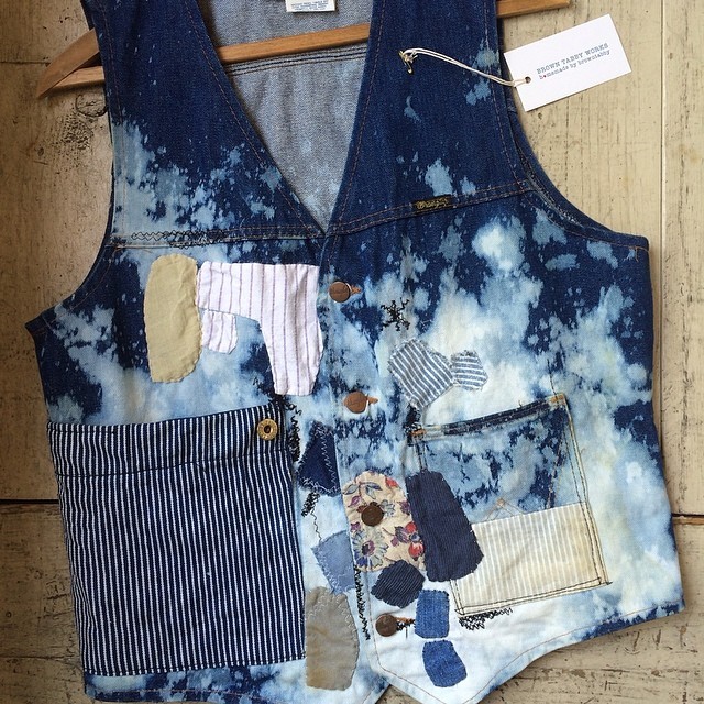 Bandanna Wanderings: Brown Tabby Works Bleached Boro vest going up on...