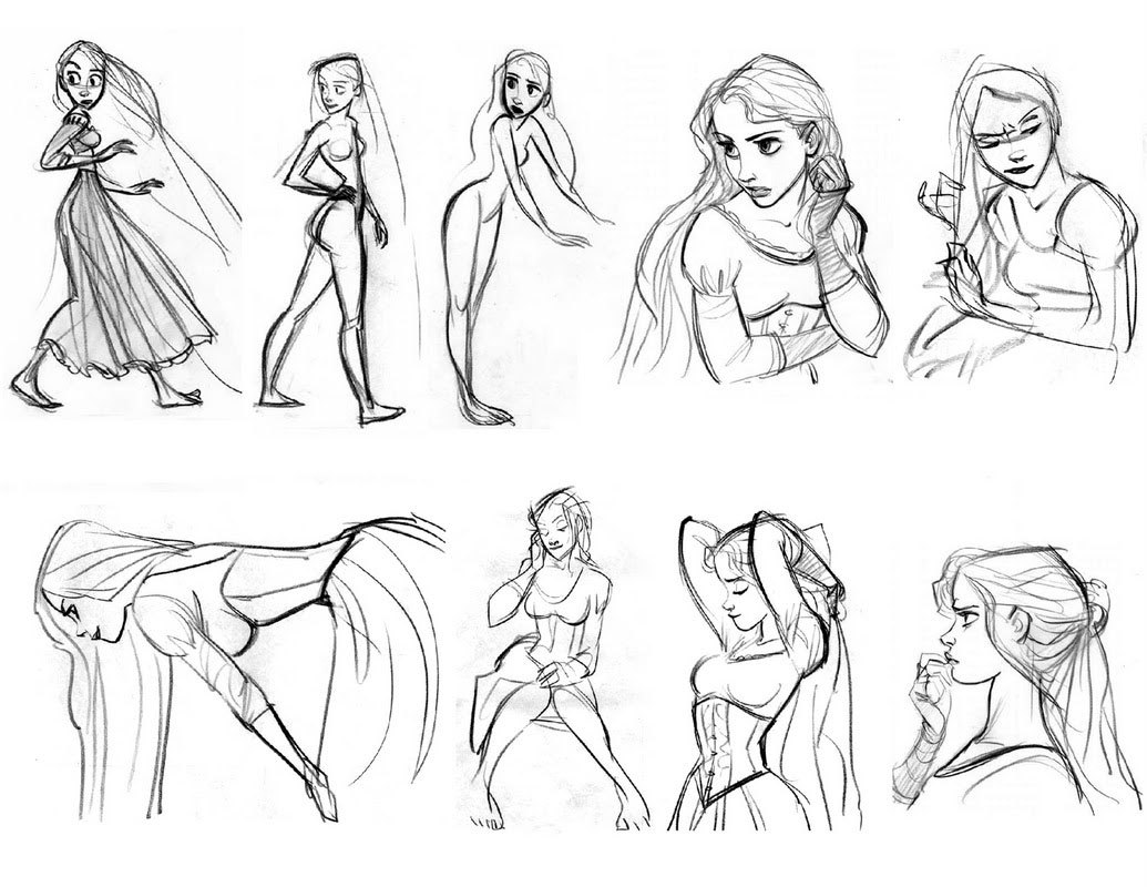 disneyconceptsandstuff:Character Designs from Tangled by Glen Keane
