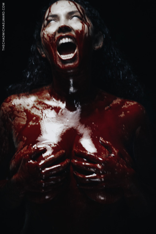 chadmichaelward:  Bloody girls are bloody. Photographer:  Chad Michael Ward  |  Models:  Charmaine Lewis, Sierra Santana, Cathy Zukimoto, Lauren Michelle Blood by Austyn Cuccia (Aoril 2014)