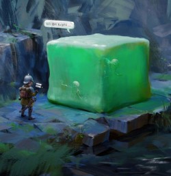 thecollectibles:Gelatinous Cube Dialogue by  Jonathan Tiong  
