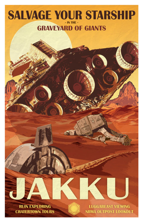 pixalry: Jakku Travel Poster - Created by David BennettPrints available for sale from the artist&rsq