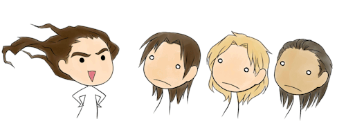 Assassins with their hair down: