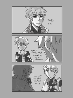 nondidd:  nondidd:  i want Roxas to still be so desperate to be his own person like he was in KH2 that his meeting with Ven goes terrible .+:｡(ﾉ･ω･)ﾉﾞ   this aged like a block of cheese left out in the sun
