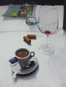 huariqueje:    Espresso   -   Alan KingsburyBritish  b.1960-  Oil on canvas  40&quot; x 30&quot;  