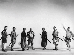 chernobog13:taishou-kun: mikionarusedb-iroiro:  Seven Samurai (Akira Kurosawa, 1954) © TOHO  Shichinin no samurai 七人の侍 (Seven samurai) tests &amp; filming - Director : Kurosawa Akira 黒澤 明 (1910-1998) - 1954  These guys here.