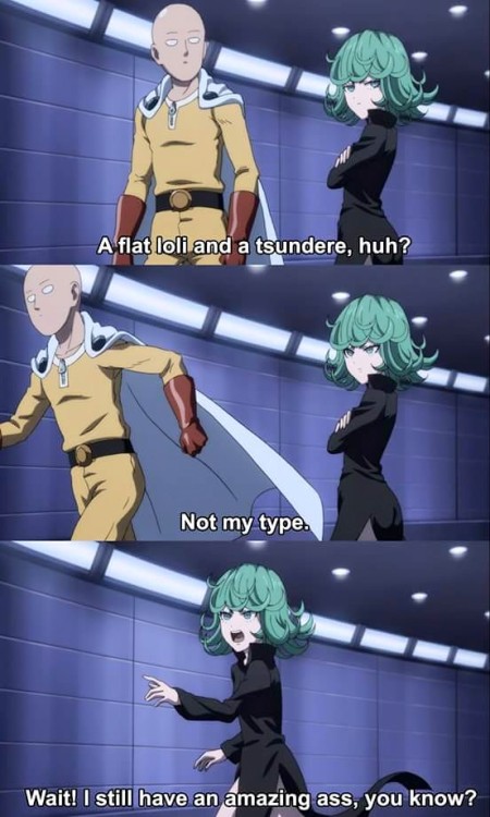 cavalier-renegade:  artemisthemp:  naavscolors:  Saitama is fucking savage.  Tornado ftw  I’d date her if she didn’t have the ability to telekinetically crush my balls for a limp dick   still worth tapping that~ < |D