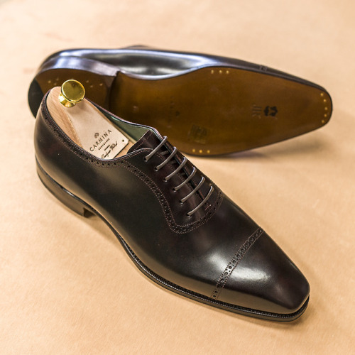 Carmina Shoemaker Captoe Adelaide In Brown Museum Calf – Gentlemens ...