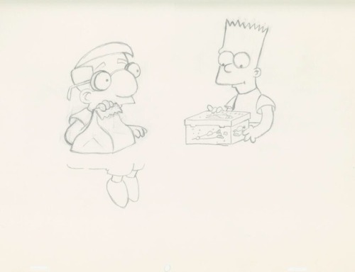 talesfromweirdland:Production art for 1980s Butterfinger commercials. The character Milhouse Van Hou