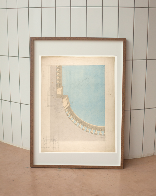 Title Of Piece: Perspectival Study For One Quadrant Of A Ceiling Design Including A Trompe L'oeil BalustradeGraphite,