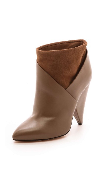 High Heels Blog in-those-boots: Kasey Cone Heel Booties via Tumblr