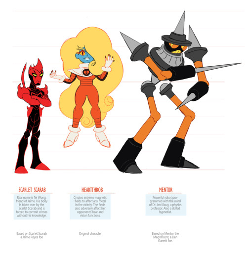 FULL-SIZE SCALE SHEET (download 1200x7809) My Blue Beetle the Animated Series villain characters fro