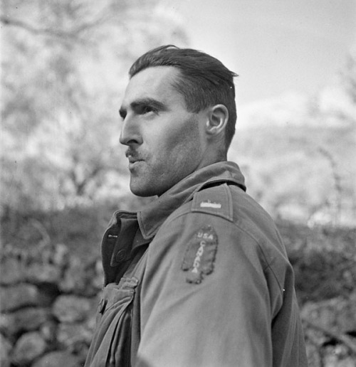 Lt Kostelec of 1st Company, 3rd Regiment, is photographed a month after the raid on Mt Difensa on Ja