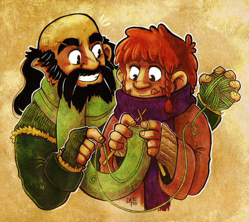 nerdeeart:Knitting Buddies!  Ori’s making sure his special someone stays warm this winter.
