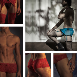 moochusrex:  OKAY SO I felt like being all wonderful and generous and yeah… Here is a little photoset of some lovely men in some panties for anyone inclined to like them. 