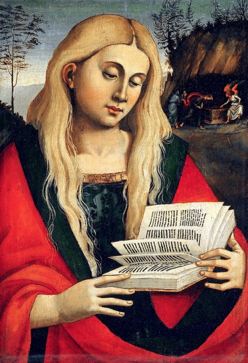 Saint Mary Magdalene, fragment (c.1522-1524). Workshop of Luca Signorelli (Italian, c.1445-1523). Oi