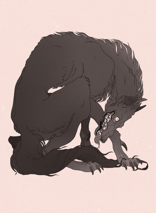 This werewolf seems to have not noticed you…yet. His silhouette darkens the light of the full moon, his howls pierce the night leaving nothing but silence in its wake, and his strange growls almost sound like laughter. You better hide, before his gaze turns to you🐺Like many of the creatures you see in my yearly Drawtobers, this is another attempt at something I’ve drawn before. There are just some monsters I really love to revisit. The werewolf is a creature of old found across many times and cultures and goes by many different names. Any folk creature (like ghosts and vampires for example) that show up in stories across the world like that fascinate me, and always make me want to research more. And again reminder: these pieces are for my *personal* Drawtober. I am not doing them for any particular challenge so please do not label them or share them as such. Thank you! #werewolf#wolf#creature#monster#halloween#october#drawtober#folklore#mythical#art#illustration#digital art#samantha mash #artists on tumblr