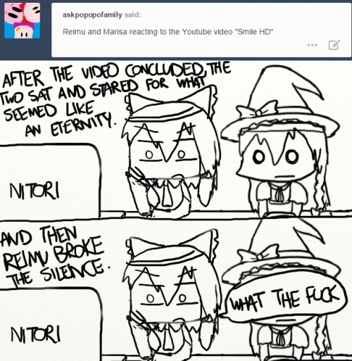 When The Video First Started, Reimu Dreaded What Was To Come While Marisa Seemed More Optimistic.