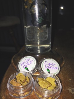 thefirstclassinc:  White Peach OG Crumble (Sativa) / Super Venom OG Crumble (Indica)