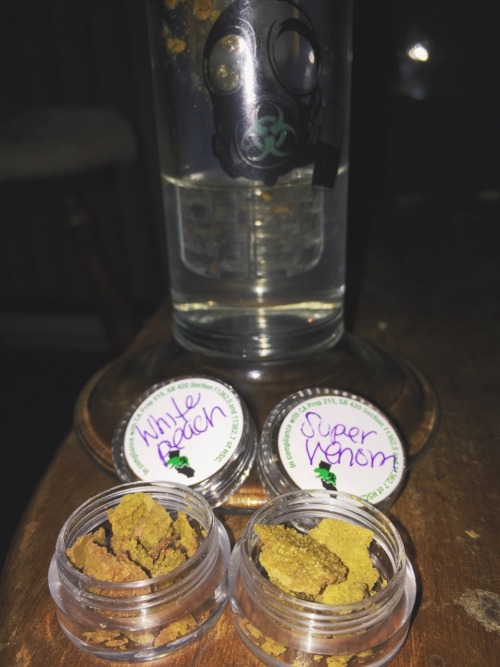 thefirstclassinc:  White Peach OG Crumble (Sativa) / Super Venom OG Crumble (Indica)