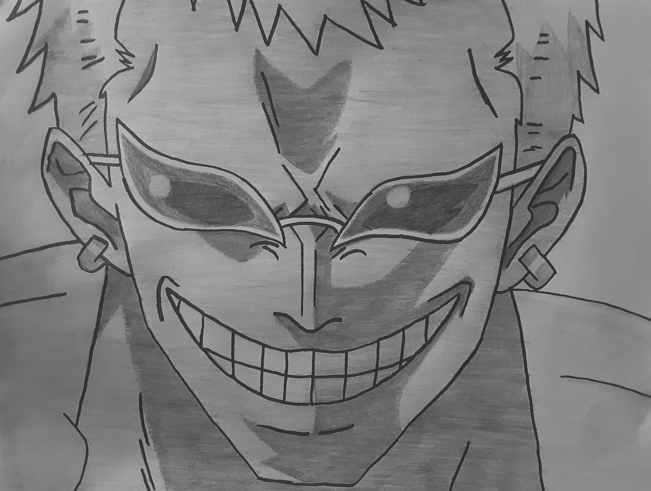 Zoro - The King of Hell, One Piece panel drawing. | PeakD