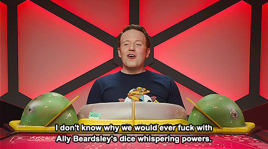 swarmkeepers: sylvansleuth:#BeardsleyBlessed [ID: 8 gifs from A Starstruck Odyssey of the cast in th