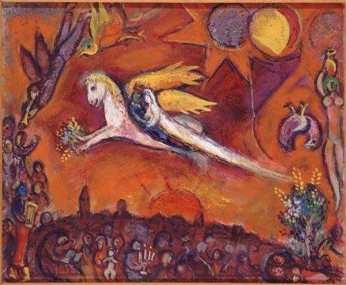 artist-chagall: Song of Songs IV, 1958, Marc ChagallMedium: oil,canvaswww.wikiart.org/en/mar
