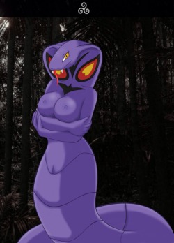 anthrofurs69:  Courtney and arbok for shadyrebelconnoisseur