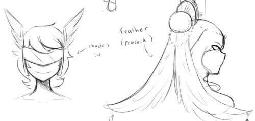 Some Design Sketches Of Athena, Hermes, Aphrodite And Hera For Epic: The Musical Because I Was Suddenly
