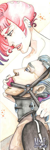 mistresselemmiire:By Mistress Elemmiire. Watercolor. Copyright. Try this at home ;)