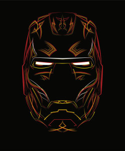 herochan:  Iron Man Pinstripe Portrait Created