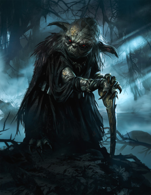 morbidfantasy21:Dark Yoda – fan art by DarylMandryk