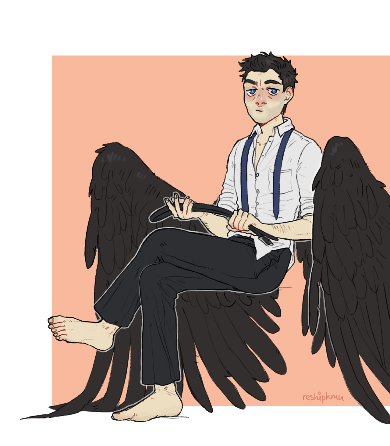 Castiel undressing challenge from 2020 The last two pieces are HERE and HERE (NSFW warning!!)