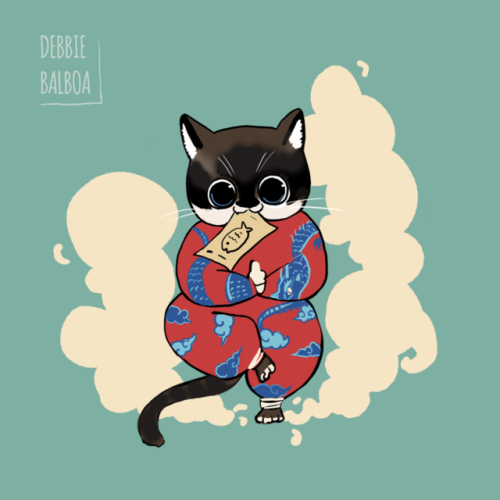 My Ninja Cats! Mirzo, Benito and Perlita ! The first is for the CDC challenge of this month. You can
