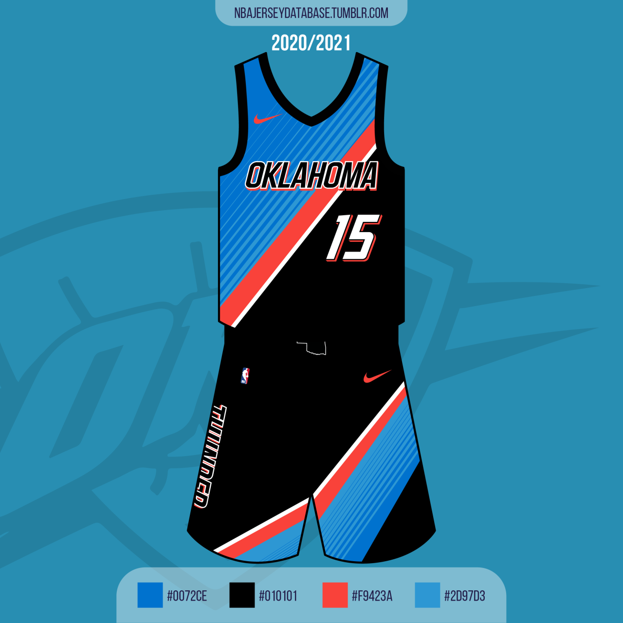 Oklahoma City Thunder uniforms for the 2020-21 NBA season