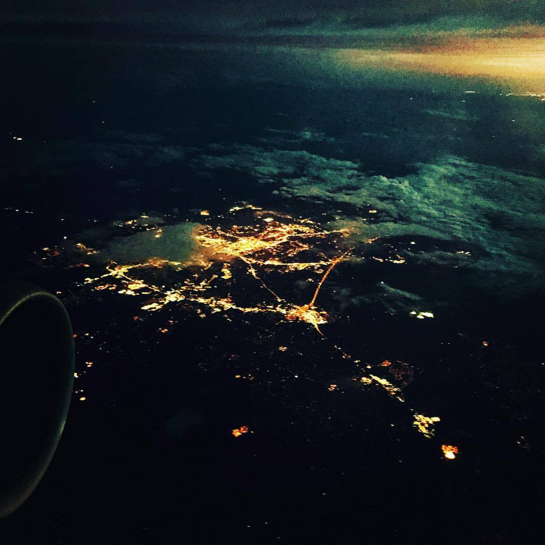 Tampa to ATL last night. Location: random city above ✈️    #tampa #flight #citylights