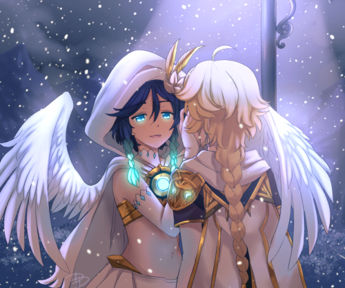 masinafananau:Winter blessings!And then they kissed…I wish xD